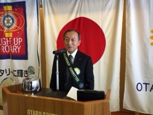 富永小樽別院輪番の再入会会員卓話。ほっこりする講話をいただきました。