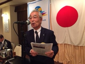 宮川財団委員長が長崎屋で行う、ポリオプラスの募金活動の概要を報告と、ゴルフ同好会会長として、月例会の結果を報告。